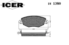 Тормозные колодки дисковые ICER 181380