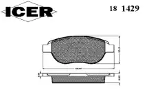 Тормозные колодки дисковые ICER 181429