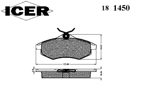 Тормозные колодки дисковые ICER 181450