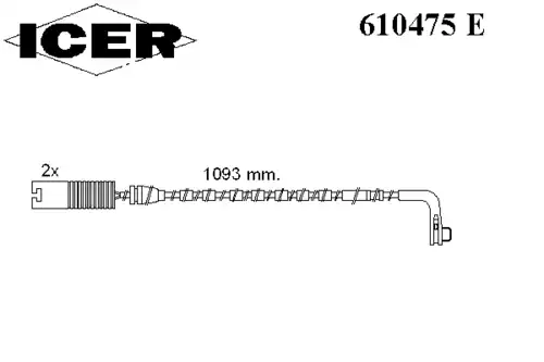 Датчик тормозных колодок ICER 610475 E