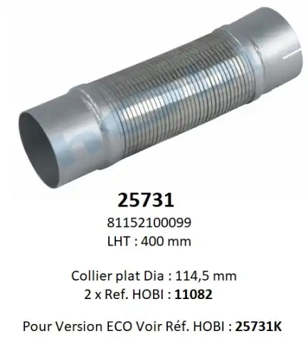 Гофра глушителя HOBI 25731 L= d=