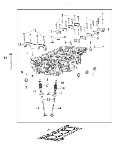 Прокладка ГБЦ JEEP 68350279AA