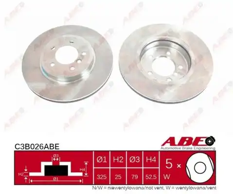 Тормозной диск ABE C3B026ABE-P