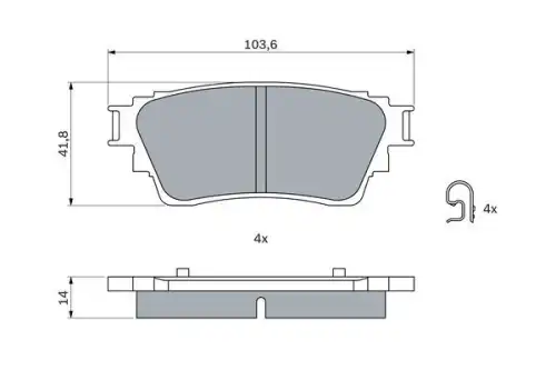 Тормозные колодки дисковые BOSCH 0 986 460 008