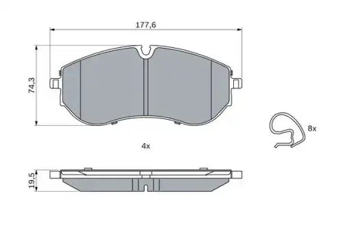 Тормозные колодки дисковые BOSCH 0 986 424 931