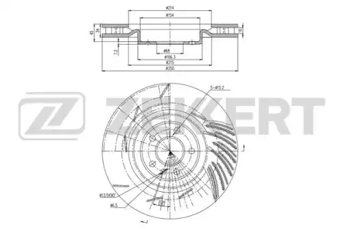 Тормозной диск ZEKKERT BS-6508