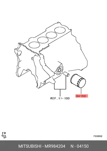 Фильтр масляный MITSUBISHI MR984204