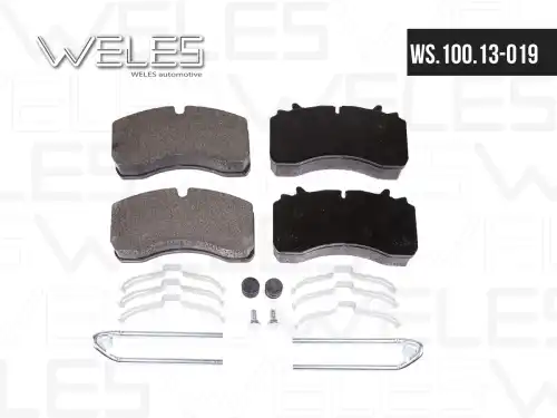 Тормозные колодки дисковые WELES WS.100.13-019