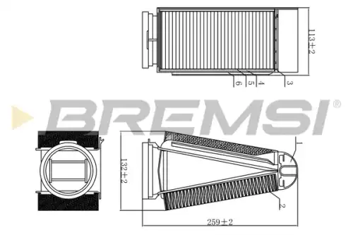 Воздушный фильтр FA0589 BREMSI