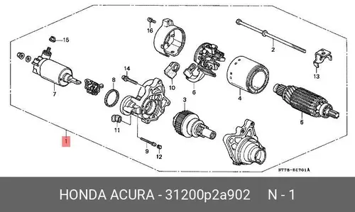 Стартер HONDA 31200-P2A-902