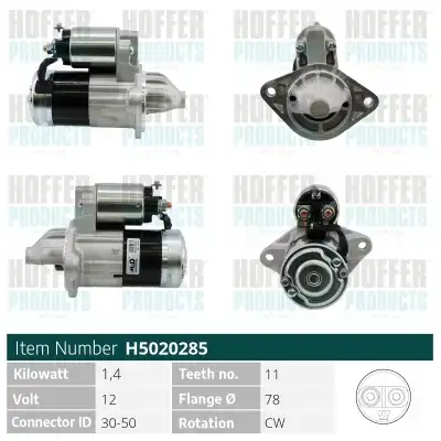 Стартер HOFFER H5020285