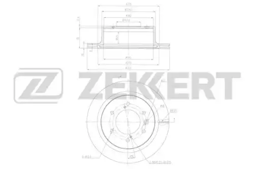 Тормозной диск ZEKKERT BS-6478
