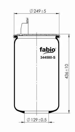 Пневмоподушка без ст. 344580-S FABIO