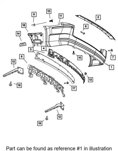 REAR 68048162AD CHRYSLER