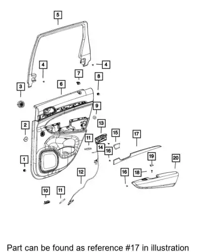 REAR DOOR 68480699AB CHRYSLER