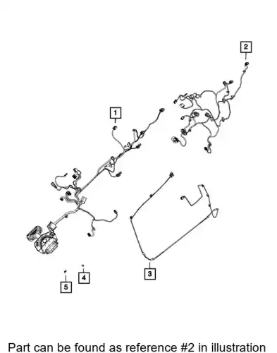 REAR DOOR 68365318AC CHRYSLER
