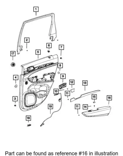 REAR DOOR TRIM 7EH23DX9AA CHRYSLER