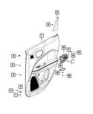 REAR DOOR TRIM 5US151R5AF CHRYSLER
