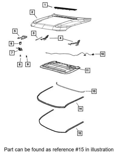 HOOD 68494312AB CHRYSLER