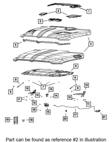 HOOD 68442730AC CHRYSLER