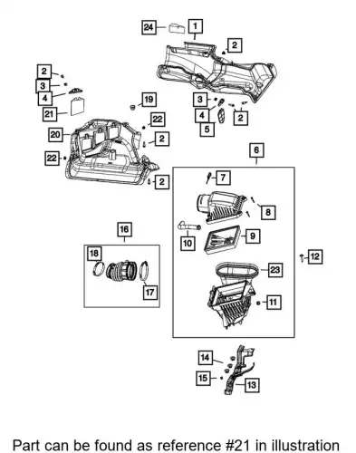 SEAL-PLENUM 53011577AA CHRYSLER