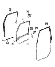 B-PILLAR BELT BODY SIDE 68271698AD CHRYSLER