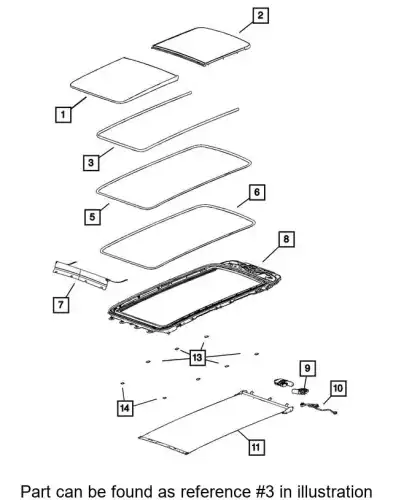 SUNROOF 68518682AA CHRYSLER