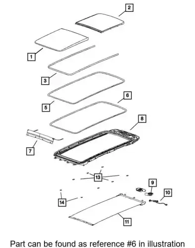 SUNROOF 68518683AA CHRYSLER
