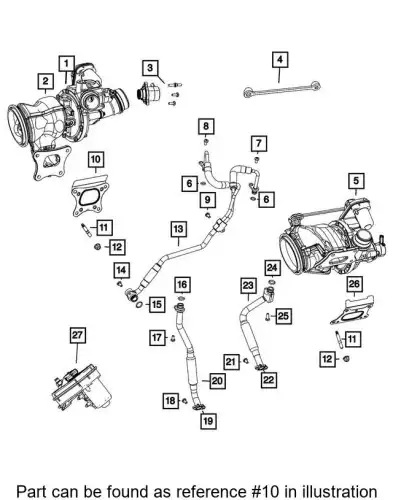 TURBOCHARGER 68442816AC CHRYSLER