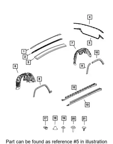 Подкрылок CHRYSLER 68351551AF