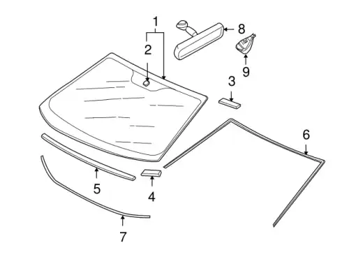 WINDSHIEL-WINDSHIELD 6102B082 CHRYSLER