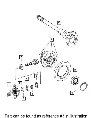DIFFERENTIAL 68546080AA CHRYSLER