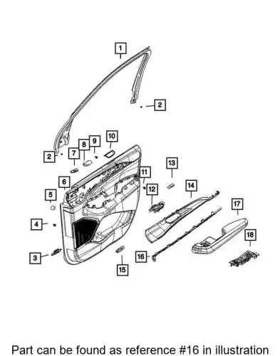 DOOR 68379085AC CHRYSLER