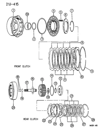 Диск сцепления CHRYSLER 4617201