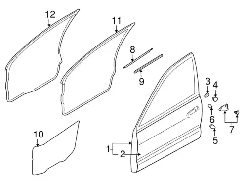 DOOR FR DOOR 5700A273 CHRYSLER