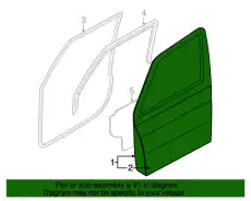DOOR FR DOOR 5700A901 CHRYSLER