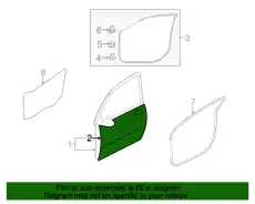 DOOR FR DOOR 5700B388 CHRYSLER