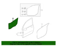 DOOR FR DOOR WATERPR 7265A025 CHRYSLER