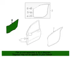 DOOR FR DOOR WATERPR 7265A026 CHRYSLER