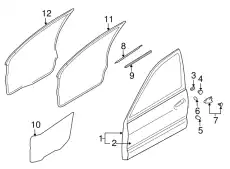 DOOR FR DOOR WATERPR 7265A132 CHRYSLER