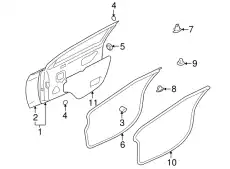DOOR FR DOOR WATERPR 7265A231 CHRYSLER
