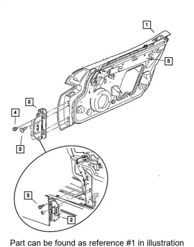 DOOR FRONT 4865593AF CHRYSLER