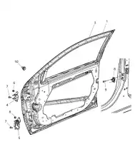 DOOR FRONT 5074514AG CHRYSLER