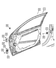 DOOR FRONT 5074515AG CHRYSLER