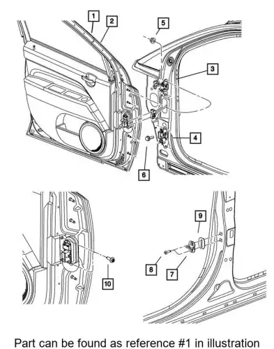 DOOR FRONT 5074945AF CHRYSLER