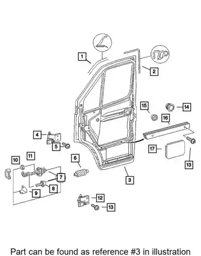DOOR FRONT 5123674AB CHRYSLER