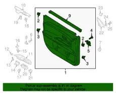 DOOR FRONT 7221B923YD CHRYSLER