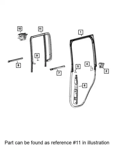 DOOR GLASS RUN 68271658AF CHRYSLER