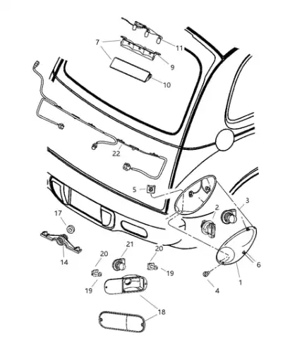 Фара противотуманная CHRYSLER 5288758AF