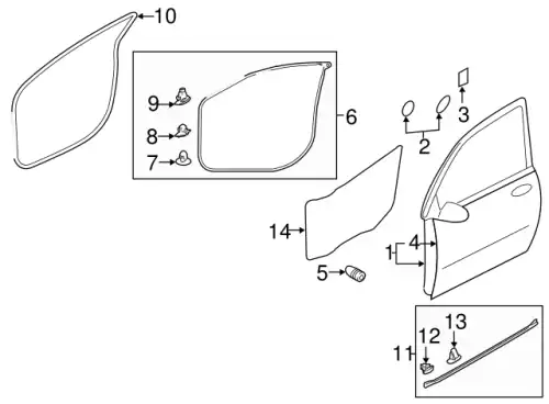 DOOR-FR DOOR 5700B549 CHRYSLER